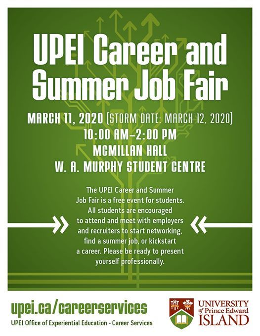 2020 Upei Career And Summer Job Fair At W A Murphy Student