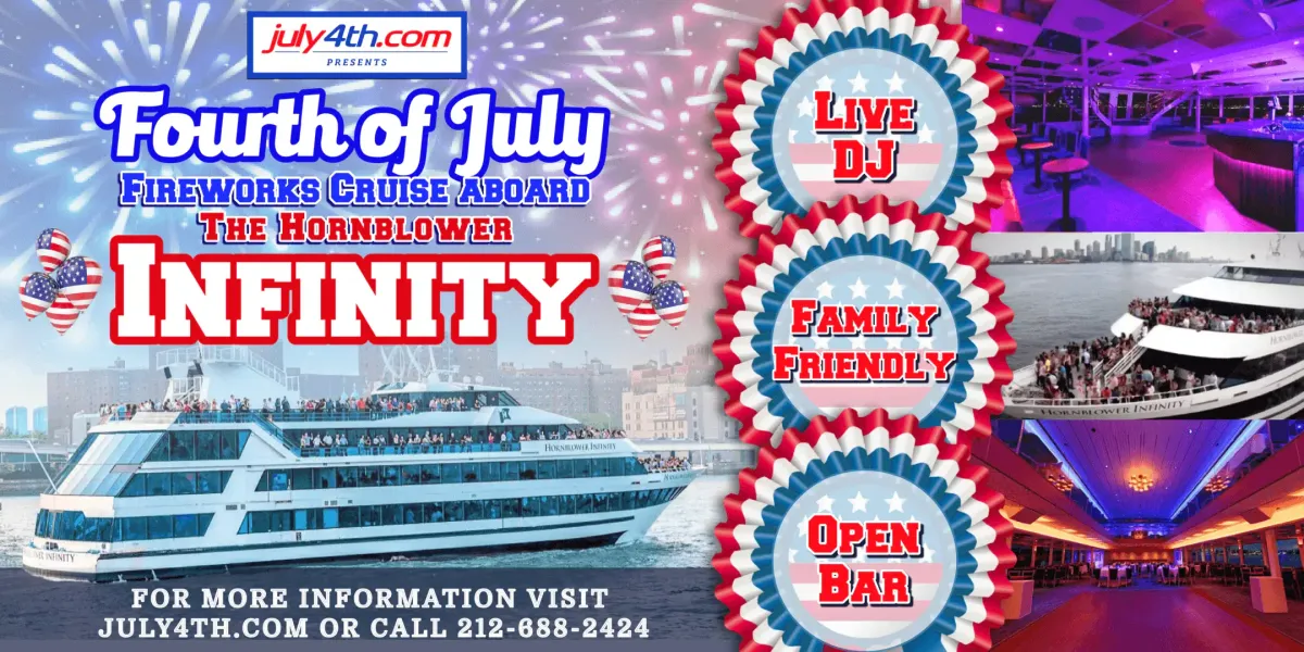 Ultimate NYC 4th of July Fireworks Cruise Aboard the Hornblower Infinity, 4 July | Event in New York | AllEvents