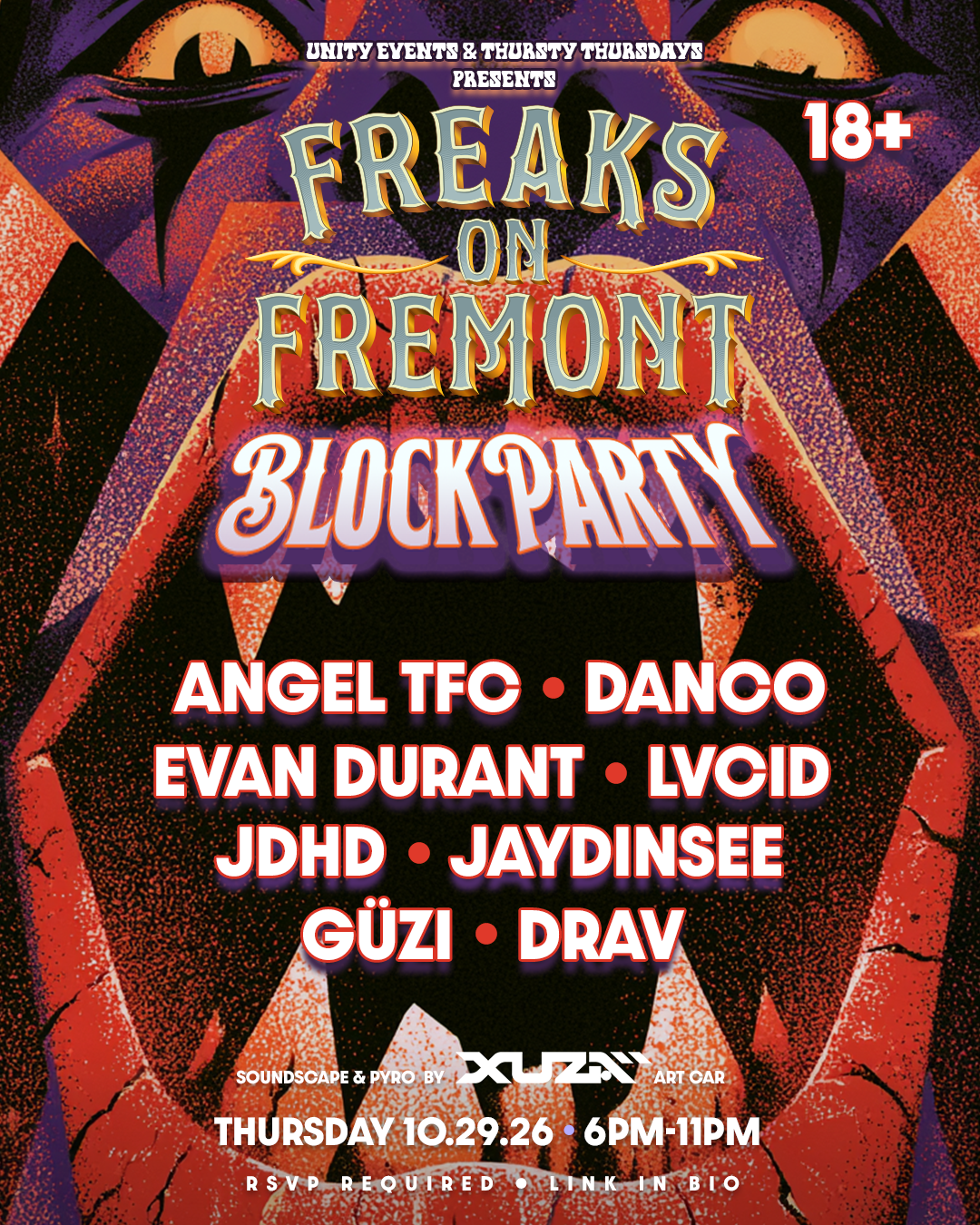 FREAKS ON FREMONT BLOCK PARTY 2026 🎃, Intersection of Fremont and 6th ...