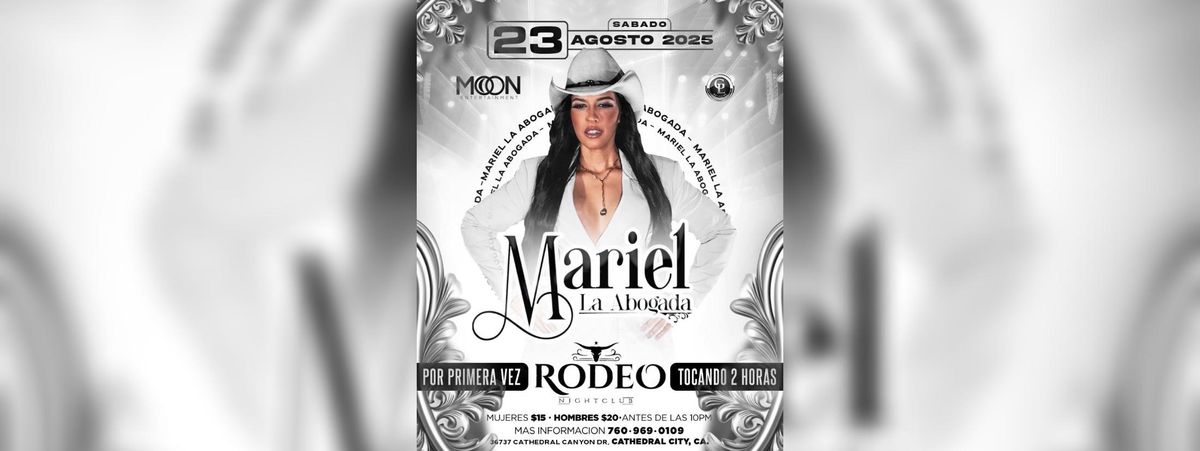 MARIEL LA ABOGADA EN CATHEDRAL CITY, 23 August | Event in Cathedral City | AllEvents