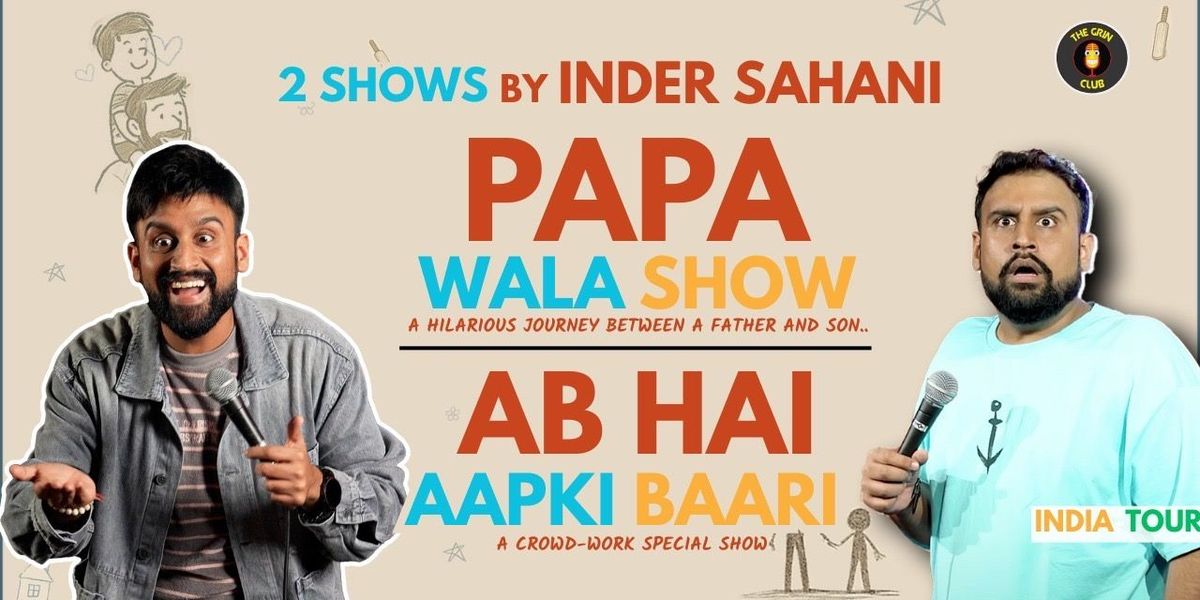 Inder Sahani - Live India Tour, 30 August | Event in Indore | AllEvents