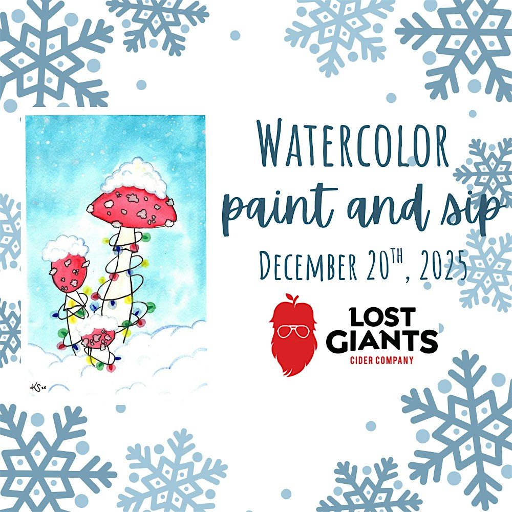 Watercolor Paint & Sip with The Tipsy Toadstool - Merry Mushrooms, 20 December | Event in Bellingham | AllEvents