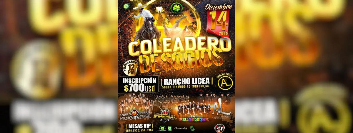 COLEADERO DE SOCIOS Y PREMIO, ANGEL LANDEROS & MAS, 14 December | Event in Turlock | AllEvents