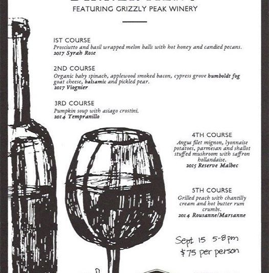Wine Dinner At River Station Rogue River