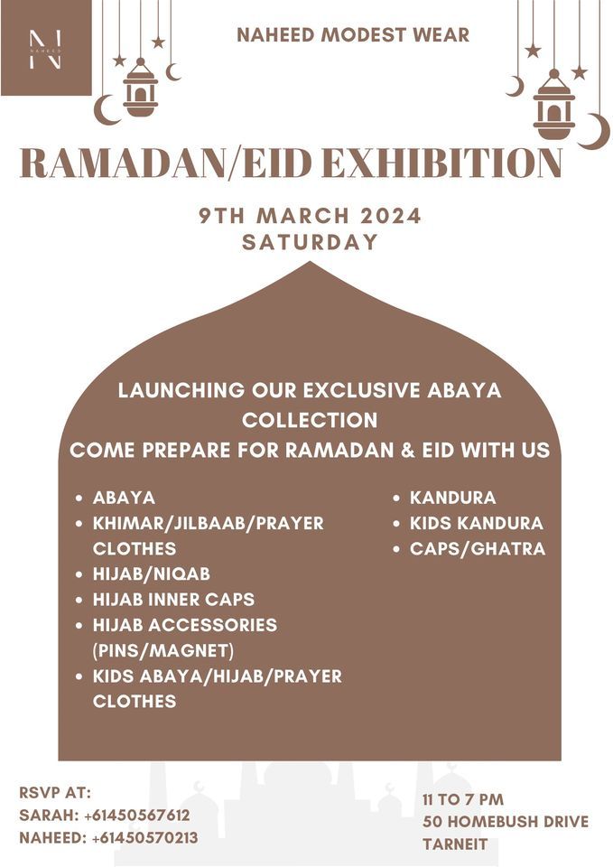 Ramadan/Eid Exhibition, 50 Homebush Drive, Tarneit, VIC, Australia