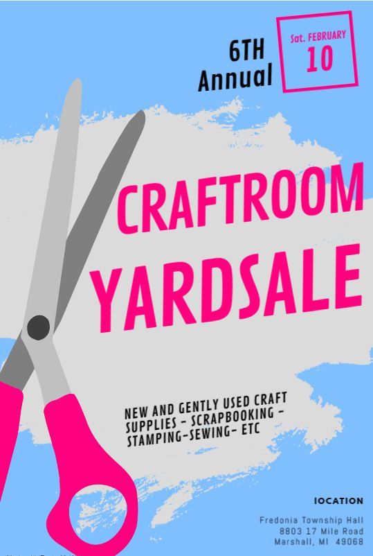 6th Annual Craft Room Yard Sale Fredonia Township Hall Marshall 10 6th-annual-craft-room-yard-sale-fredonia-township-hall-marshall-10