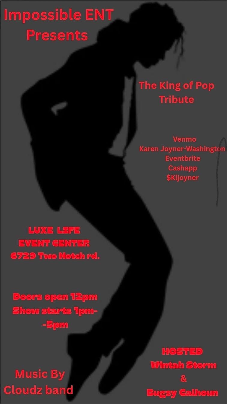 The King of Pop Tribute, 7 March | Event in Columbia | AllEvents
