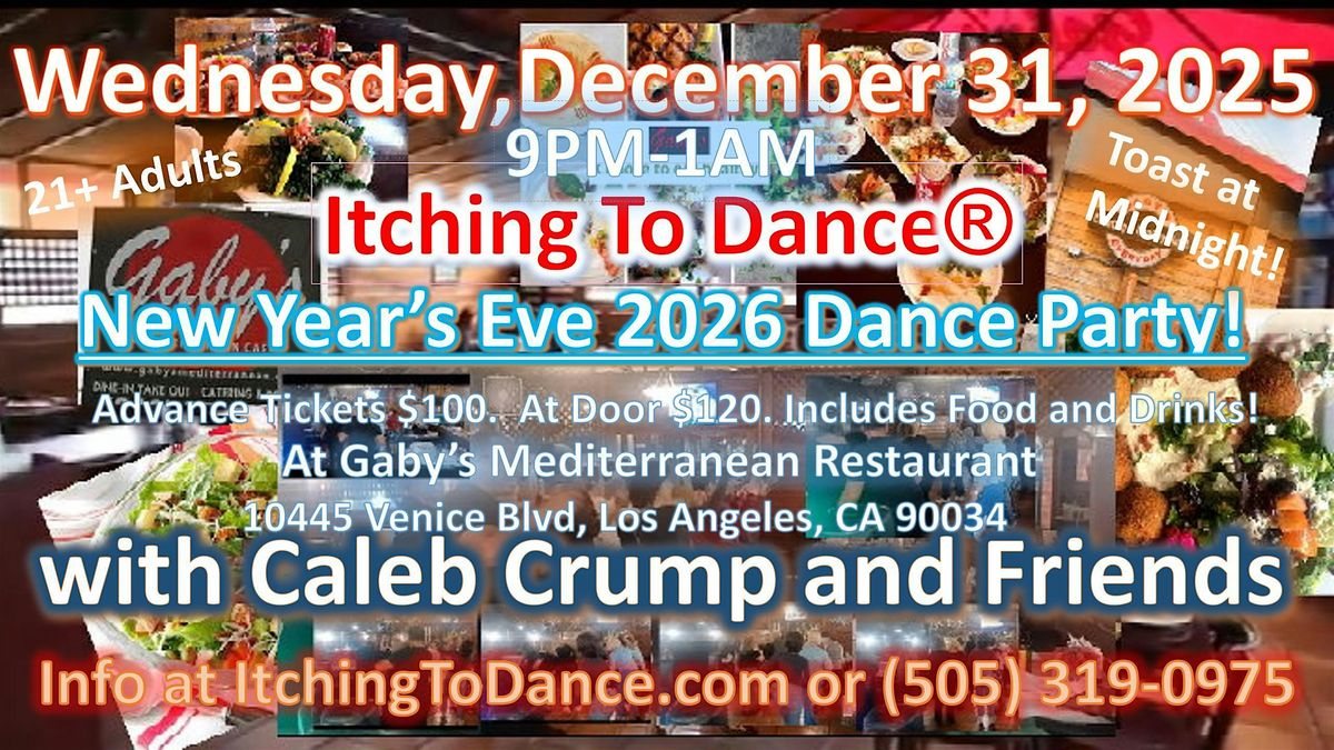 New Years Eve Dance Caleb Crump & Friends at Gaby's Wed Dec 31,2025,9PM-1AM, 31 December | Event in Los Angeles