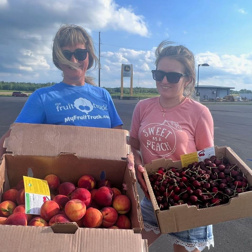 Fruit Truck Bismarck PEACHES & CHERRIES , Runnings Stores (Bismarck, ND