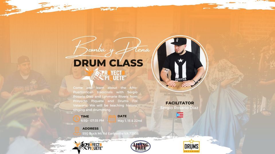 Bomba de Puerto Rico Drum Class, Chestnut Grove Baptist Church