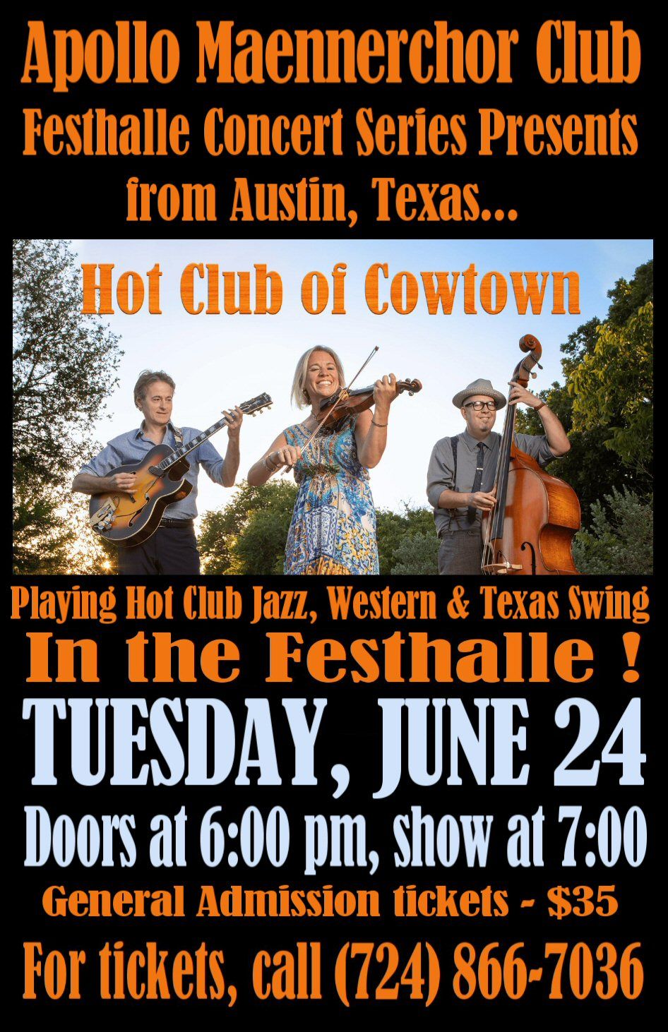 Hot Club of Cowtown at Shalin Liu Performance Center, 24 July | Event in Rockport | AllEvents