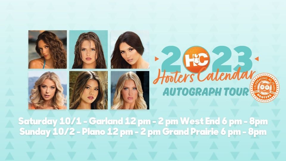 2025 Hooters Calendar Autograph Tour Hooters (Plano, TX) Sun