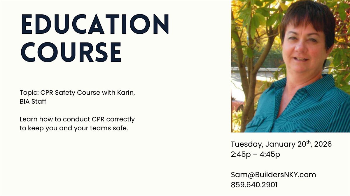 CPR Safety, 20 January | Event in Erlanger | AllEvents