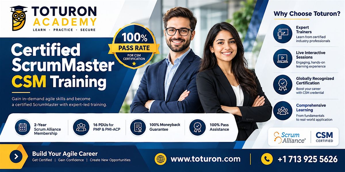 2 Days Certified ScrumMaster (CSM) Training in Downey, CA, 11102 ...