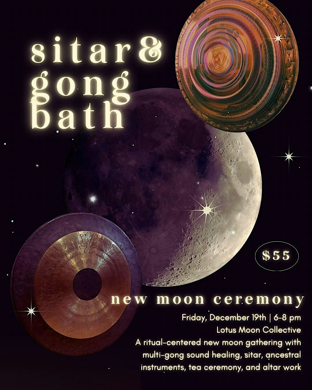 Sitar & Gong Bath: Sagittarius New Moon Ceremony, 19 December | Event in Marina del Rey | AllEvents