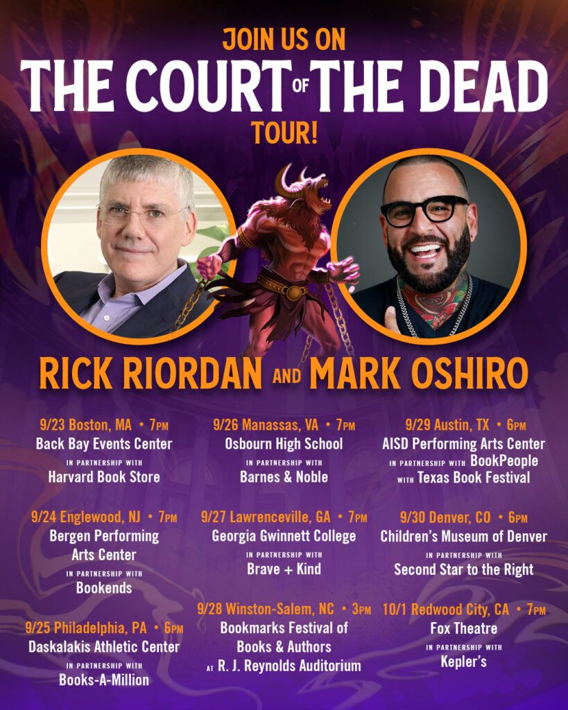 Rick Riordan & Mark Oshiro, 23 September | Event in Englewood | AllEvents