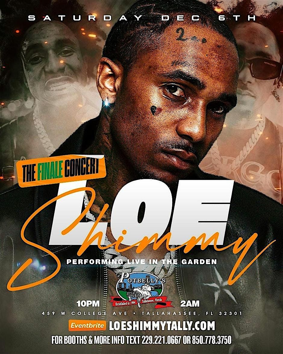 LOE SHIMMY LIVE IN THE GARDEN; FALL FINALE, 6 December | Event in Tallahassee | AllEvents