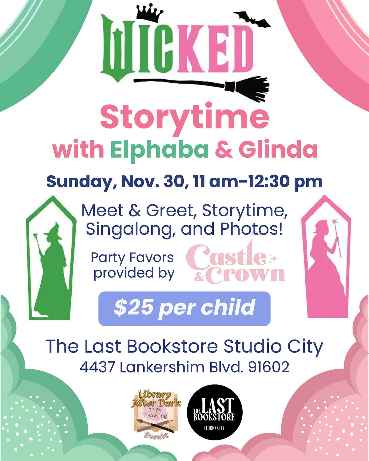 WICKED Storytime with Elphaba & Glinda at The Last Bookstore Studio City, 30 November | Event in Los Angeles