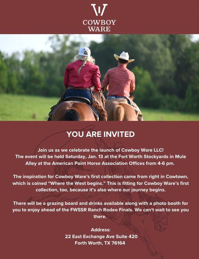 Cowtown Collection Launch Party , Official American Paint Horse