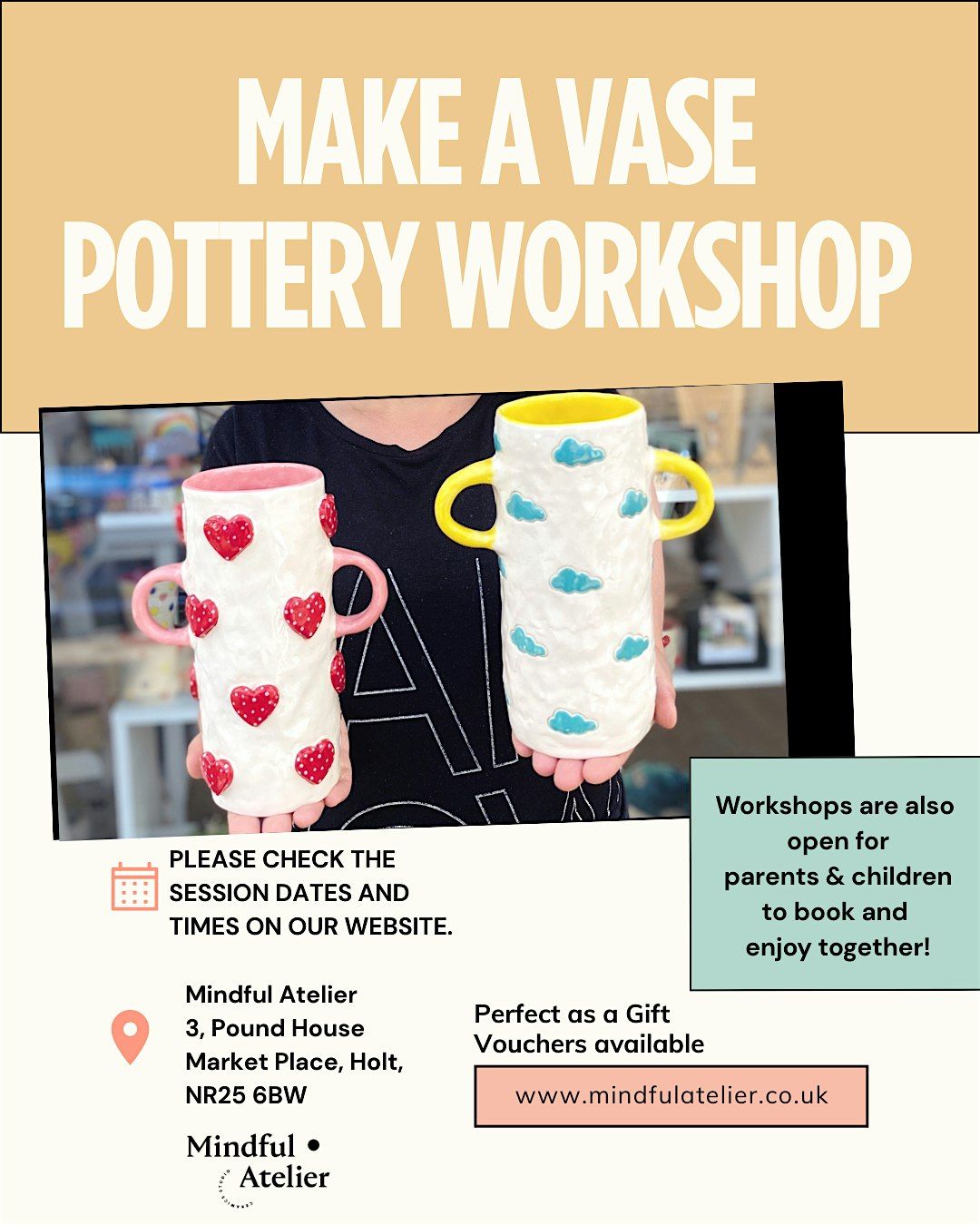 MAKE A VASE POTTERY WORKSHOP, 17 May | Event in Holt | AllEvents