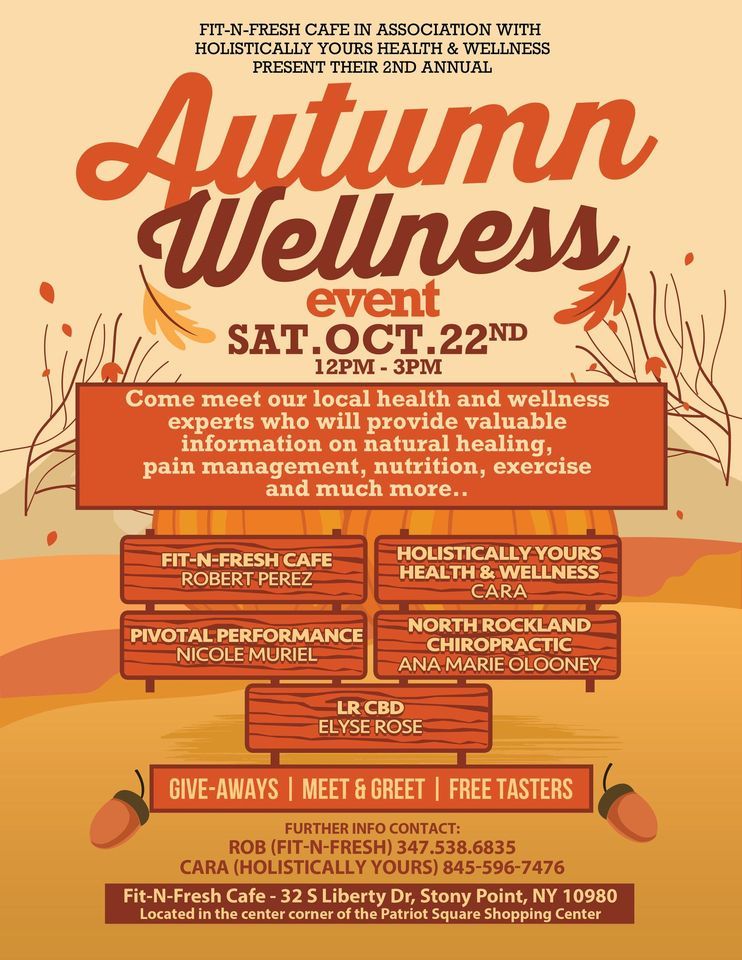 Autumn Wellness Event, Fit-N-Fresh Juice Bar Stony Point, 22 October