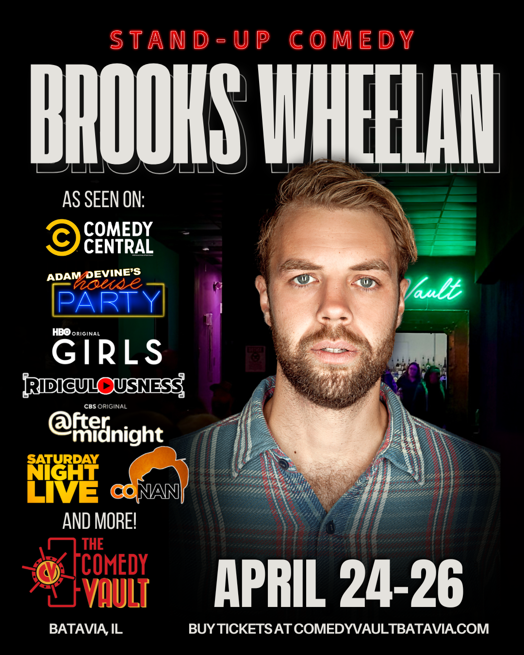 Brooks Wheelan at Comedy on State, 12 July | Event in Madison | AllEvents
