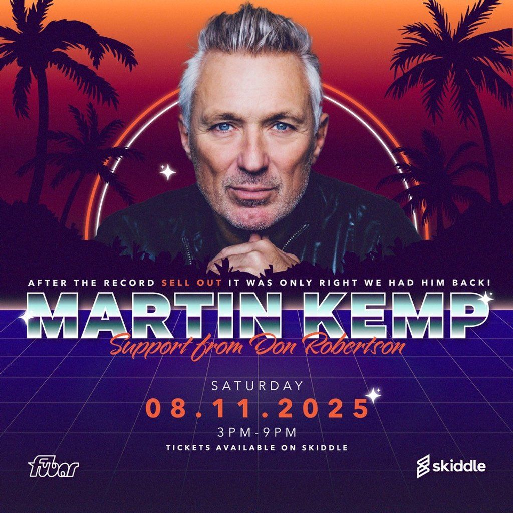 Martin Kemp Back to Fubar - 80s Day Dancing, 8 November | Event in Stirling | AllEvents