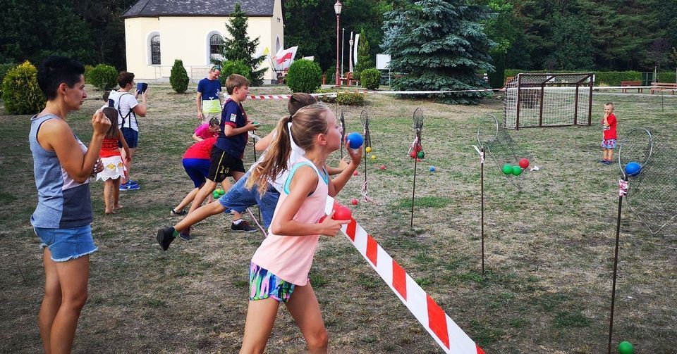 Bieg dla dzieci z rzutami do celu , Różopole Myslecinek, Poznan, 8
