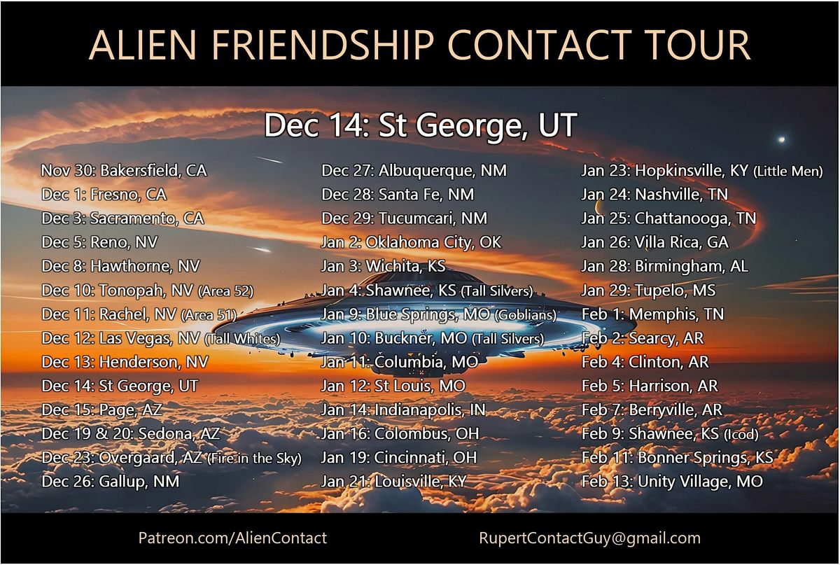 Alien Contact: St George, 14 December | Event in St. George | AllEvents
