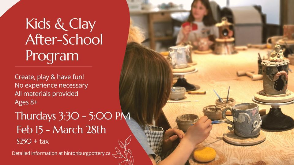 Kids & Clay After School Program (6 weeks), 1242 1/2 Wellington St ...