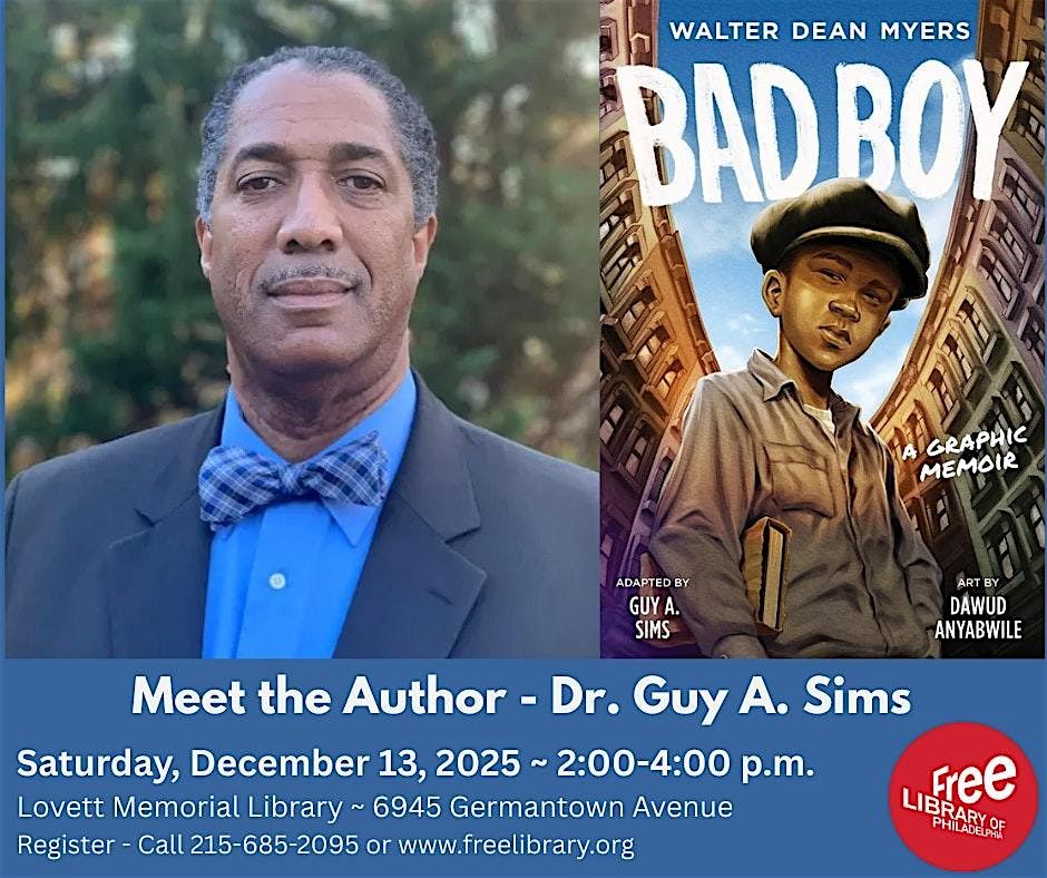 Book Launch Event with Author Dr. Guy Sims | Bad Boy: A Graphic Memoir, 6 December | Event in Philadelphia