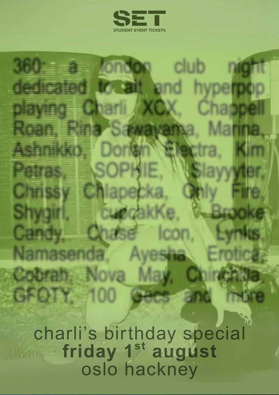 CHARLI XCX BDAY PARTY @ OSLO HACKNEY FRIDAY 1ST AUGUST, 1 August | Event in Leytonstone | AllEvents