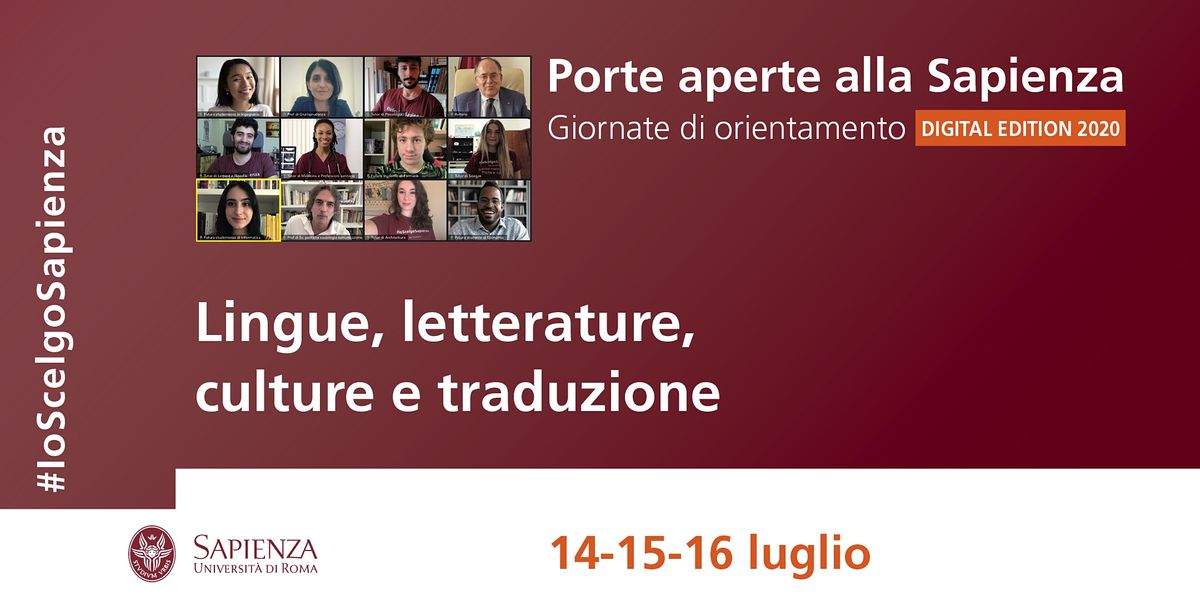 Area Delle Lingue Letterature Culture E Traduzione July 14 To July 16 Online Event Allevents In