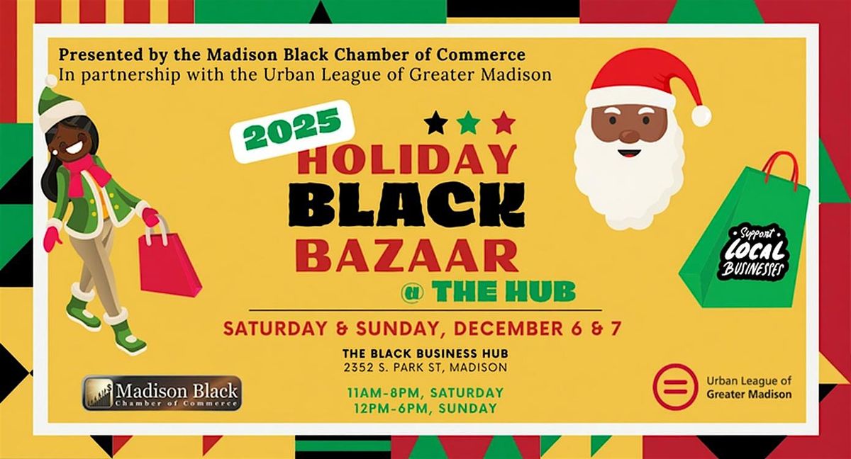 Holiday Black Bazaar at The Hub: Shop, Celebrate, Connect, 6 December | Event in Madison | AllEvents