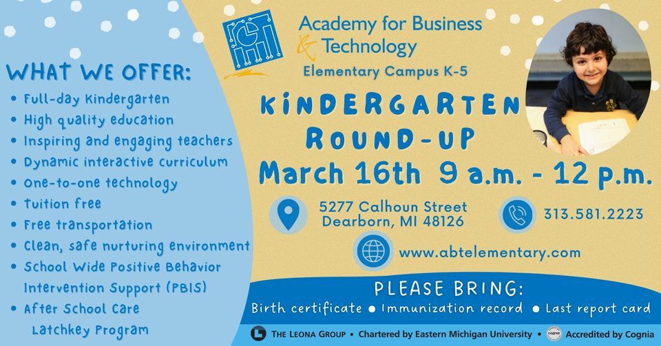 Kindergarten RoundUp, 5277 Calhoun St, Dearborn, MI, United States