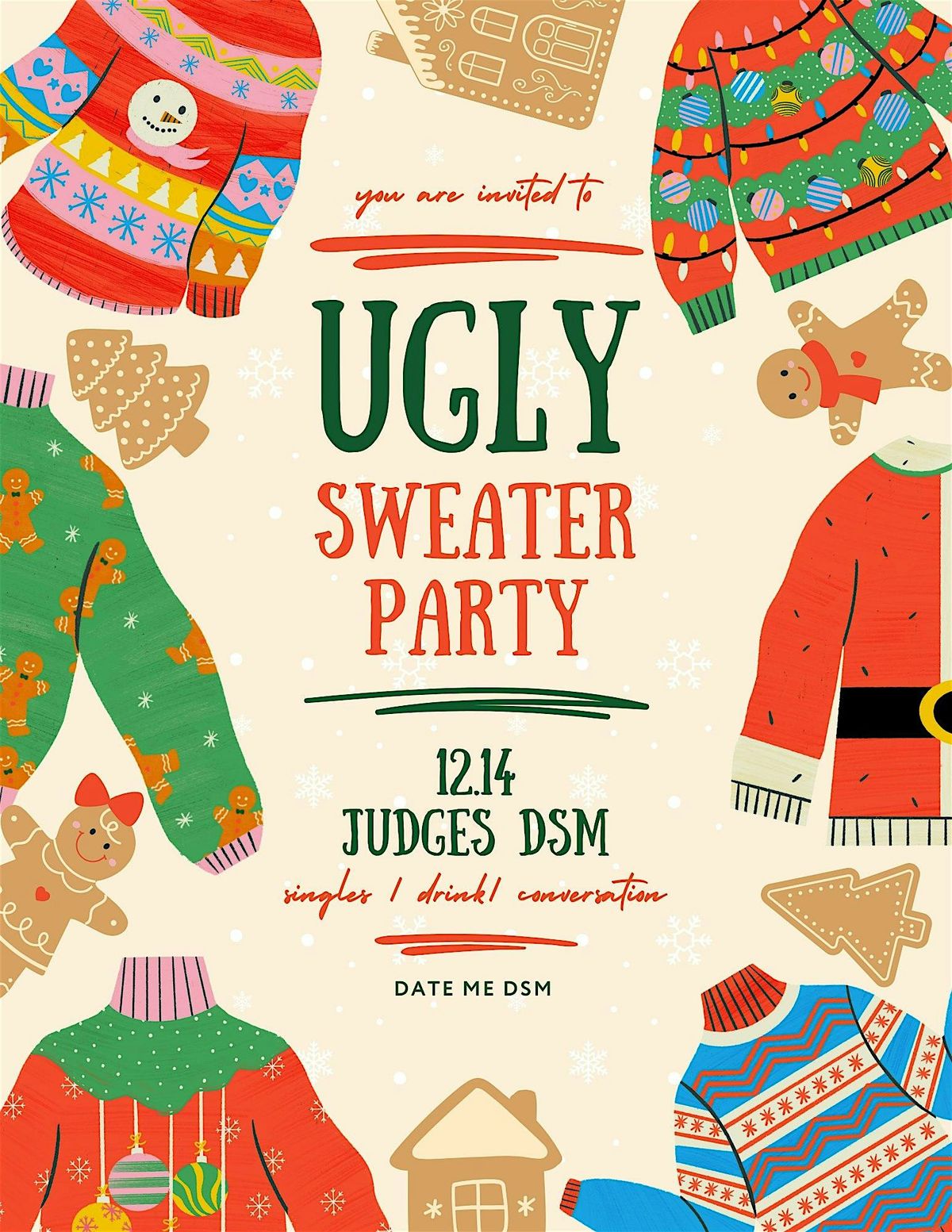 Date Me Dsm @ Judges DSM (21-30), 14 December | Event in Des Moines | AllEvents