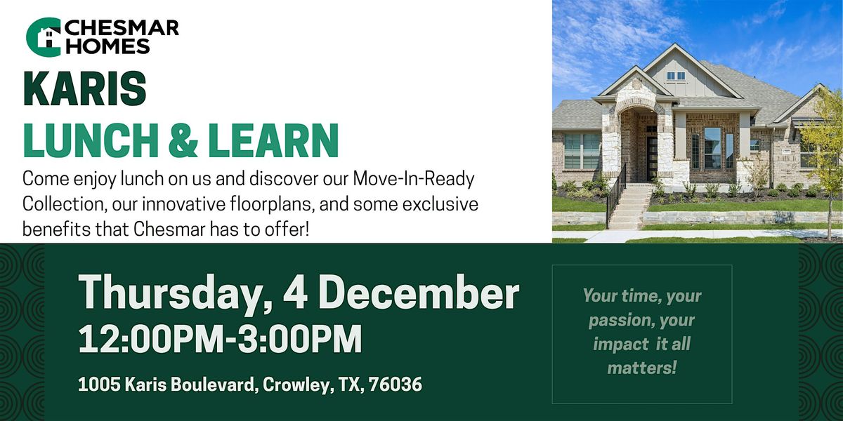 Karis Lunch & Learn, 4 December | Event in Crowley | AllEvents