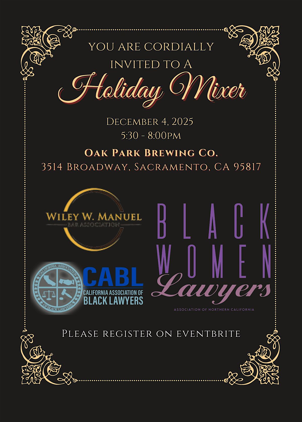 Holiday Mixer (WMBAxBWLNCxCABL), 4 December | Event in Sacramento | AllEvents