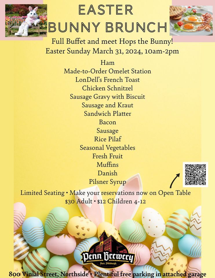 Easter Bunny Brunch, Easter Sunday 102, Penn Brewery (Main Brewery