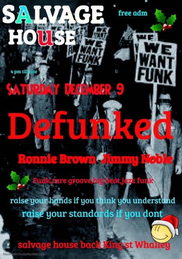 Defunked- All viny funk & rare groove DJ event, The Salvage House ...