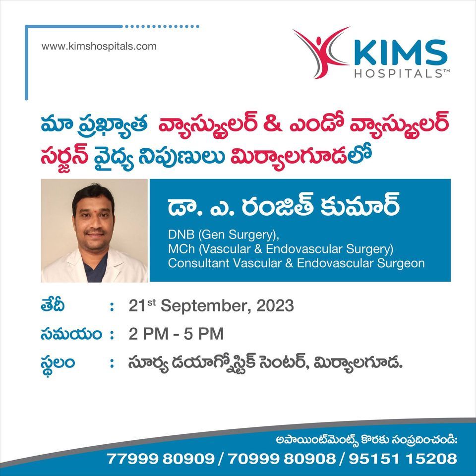 Dr. Ranjith Kumar Consultant Vascular & Endovascular Surgeon is ...