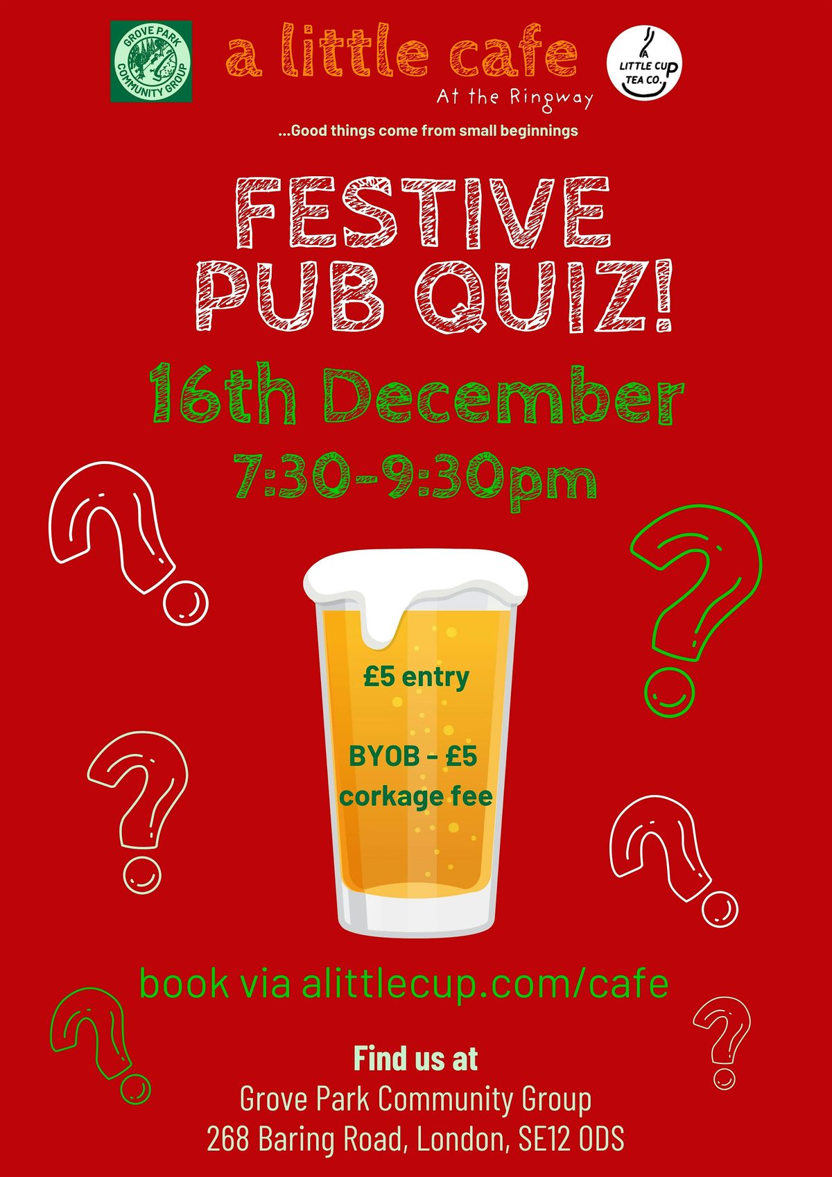Grove Park Big Quiz of the Year @ The Ringway Centre, 16 December | Event in London | AllEvents