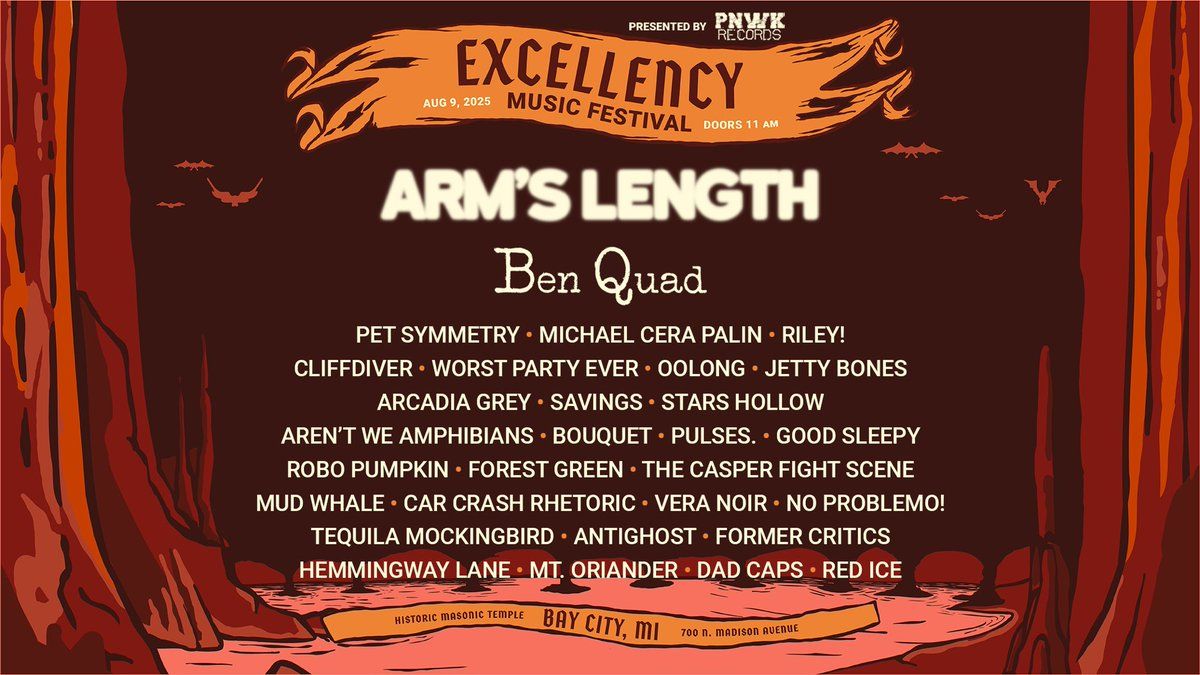 Excellency Music Festival with Arms Length, Ben Quad, 9 August | Event in Bay City | AllEvents