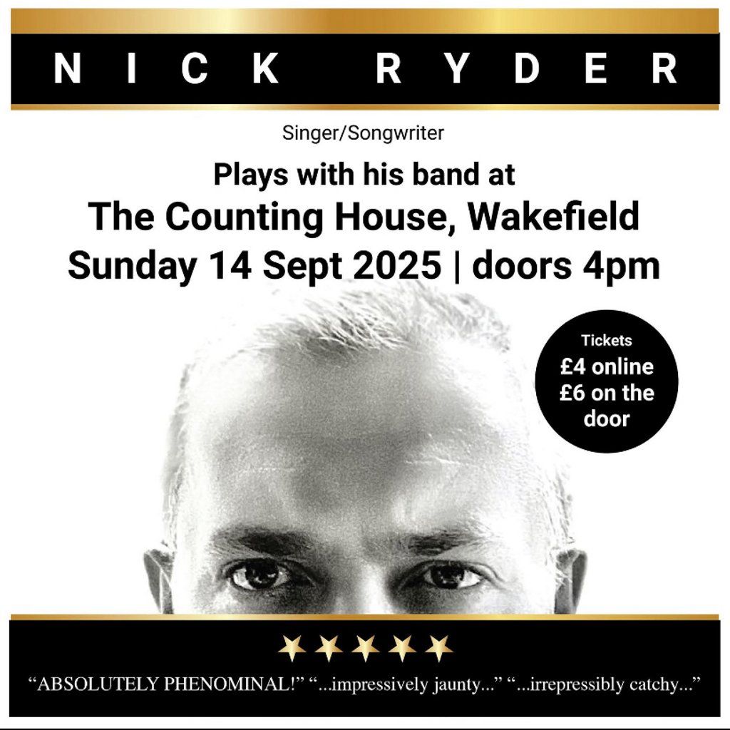 Nick Ryder Live @ The Counting House, Wakefield, 14 September | Event in Wakefield | AllEvents