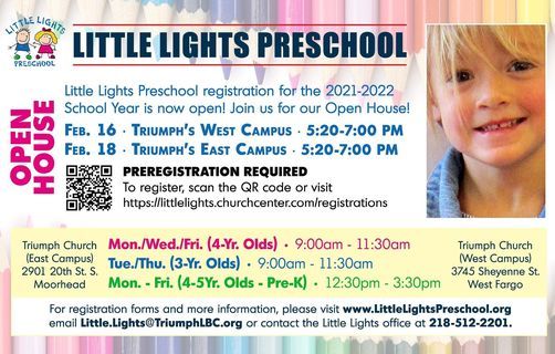 Preschool Open House West Fargo Little Lights Christian Preschool West Fargo February 16 2021 Allevents In 5 De Mayo Events Fargo Nd 2022