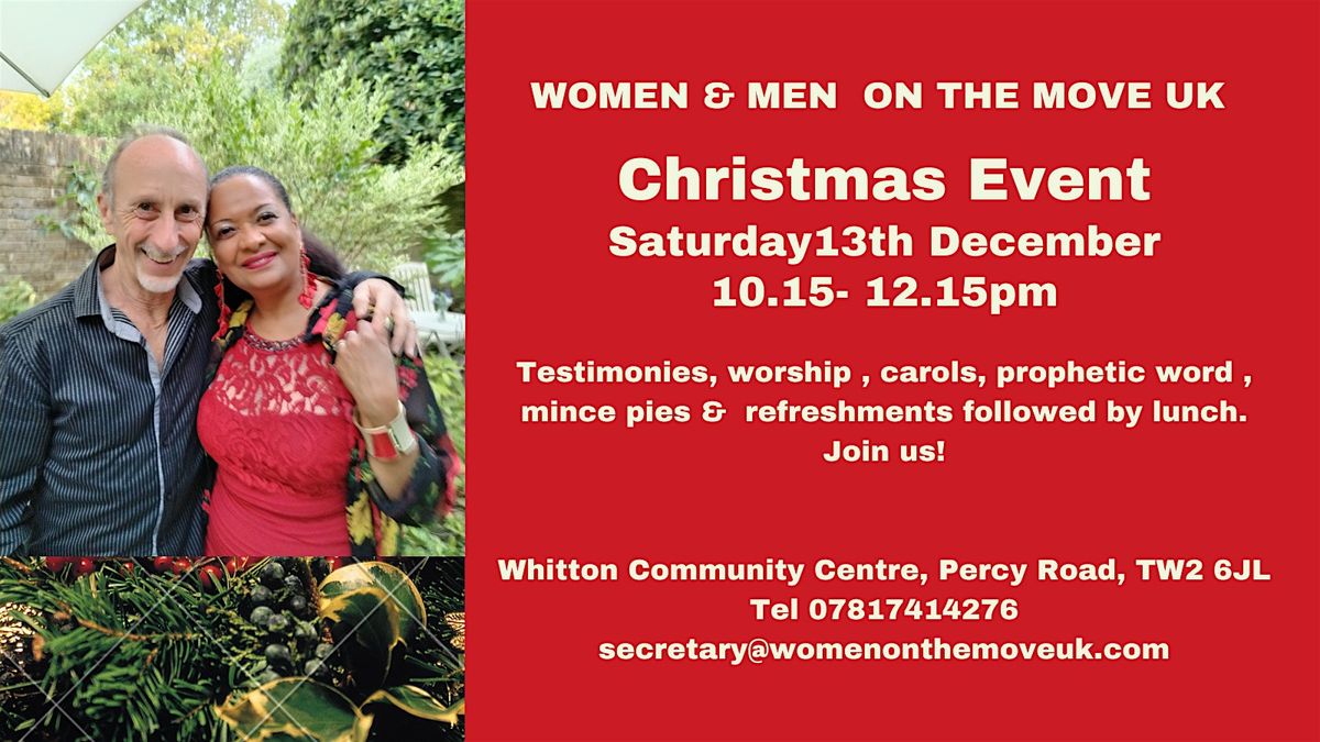 Women & Men on the Move  end of year Prophetic Meeting !, 13 December | Event in Twickenham | AllEvents