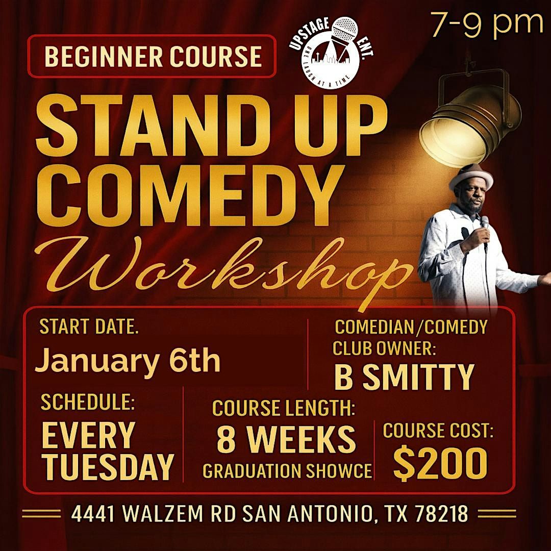 Stand-Up Comedy Workshop (8-Week Course) – Starting January 6th, 6 January | Event in San Antonio | AllEvents