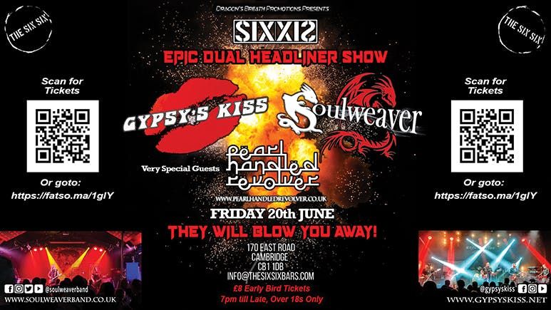Gypsy's Kiss + Soulweaver + Pearl Handled Revolver @ The Six Six Bar Cambridge, 20 June | Event in Cambridge