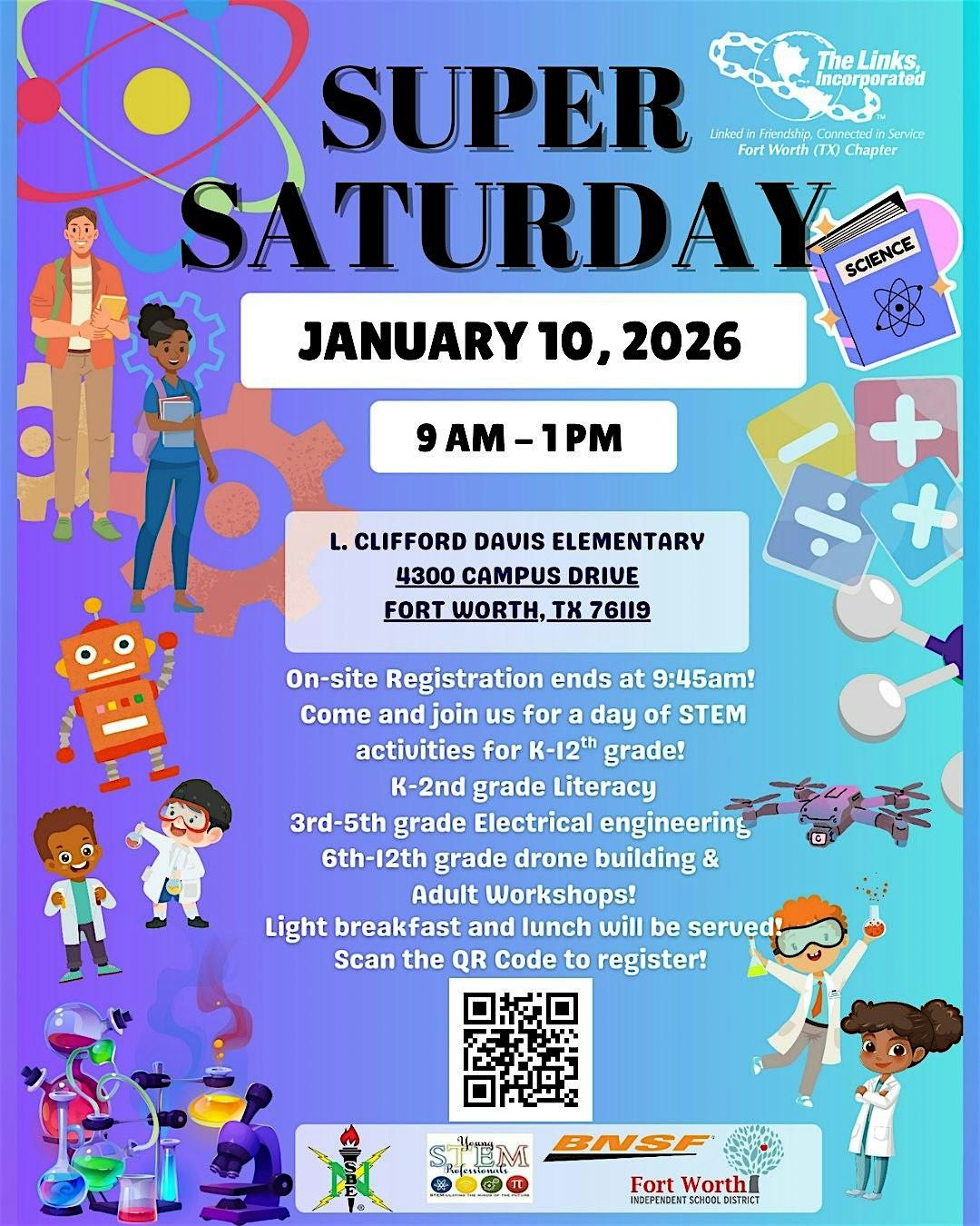 FW Links Super Saturday, January 10th - L. Clifford Davis Elementary, 10 January | Event in Fort Worth | AllEvents
