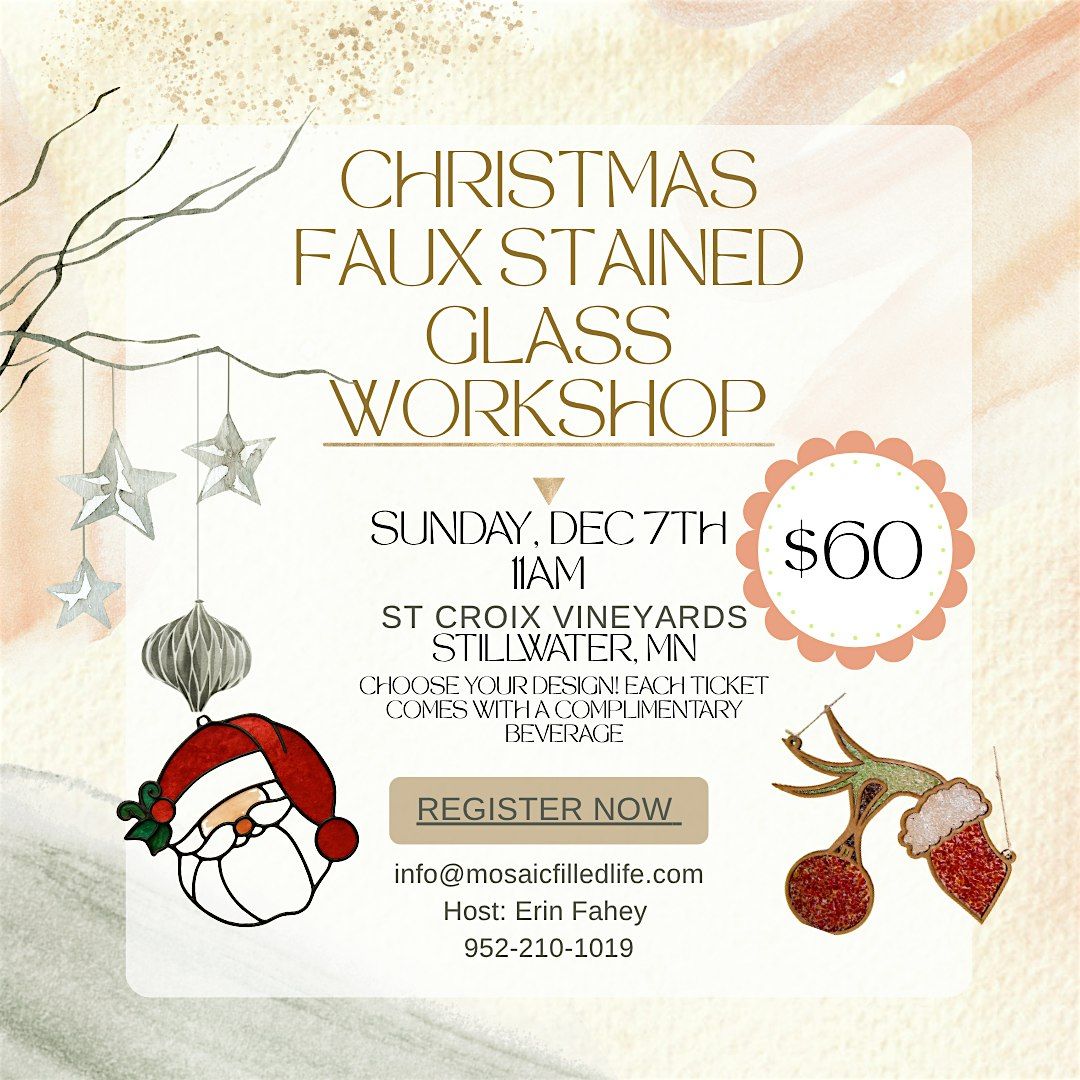 St. Croix Vineyards Stained Glass Class, 7 December | Event in Stillwater | AllEvents
